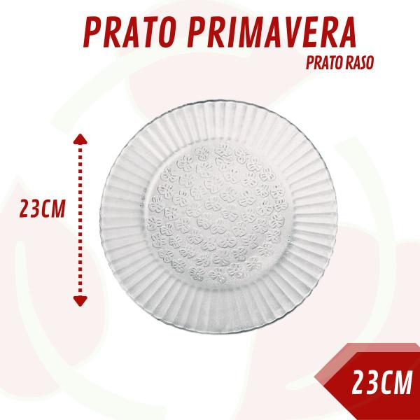 Imagem de 24 Prato Primavera Redondo Raso 23CM Duralex Refeição Comida