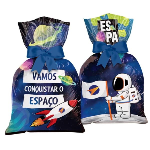 Imagem de 24 Sacolas Saquinho Lembrancinha Surpresa Astronauta