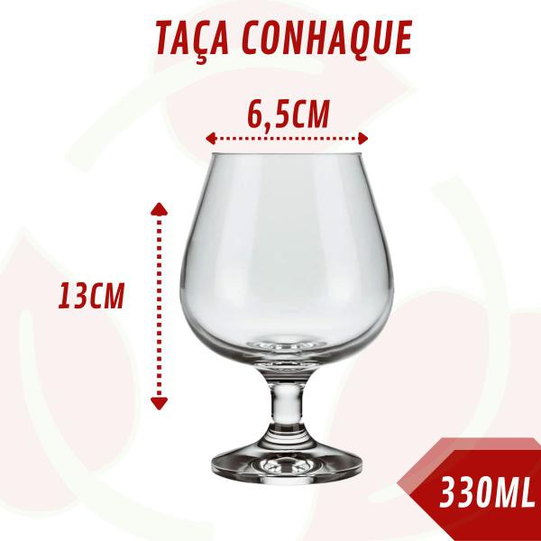 Imagem de 24 Taça Conhaque Windsor 330ML Licor Luxo Eventos Água Suco