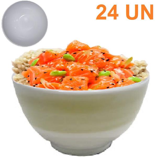 Imagem de 24 Tigela Japonesa Bowl Oriental Melamina Cumbuca 380ml