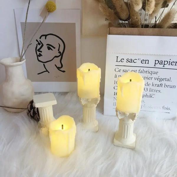 24 Velas Luz LED para Decoração Sem Fio Imita Fogo 5,5cm - Cascavel Imagem de 24 Velas Luz LED para Decoração Sem Fio Imita Fogo 5,5cm