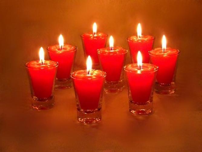 Imagem de 24 Velas Vermelhas Natal 12 Horas Ceia Festa Decoração