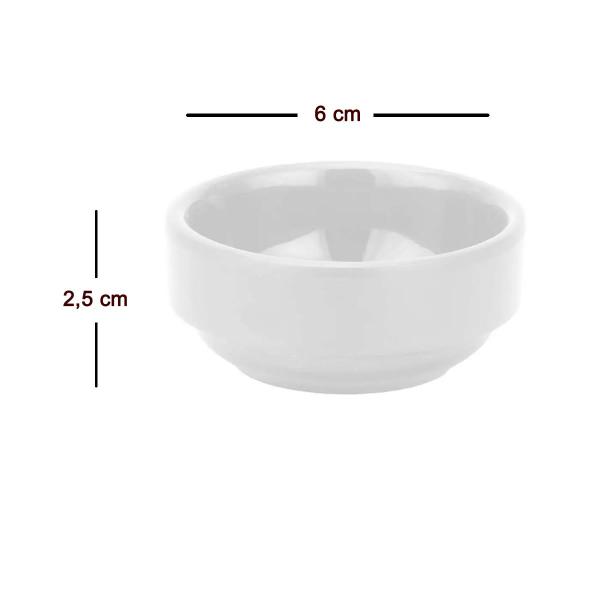 Imagem de 24un Ramekin molheira redonda melamina pequena p/ molho 30ml