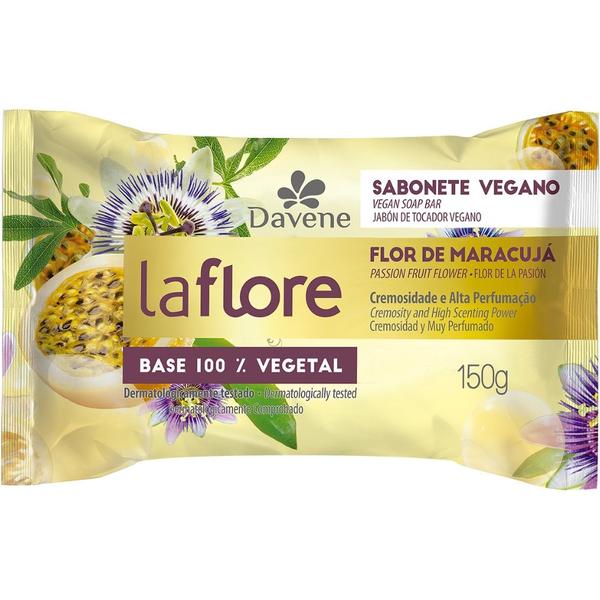 Imagem de 24UN Sabonete Vegetal La Flore Flor De Maracuja 150g Davene