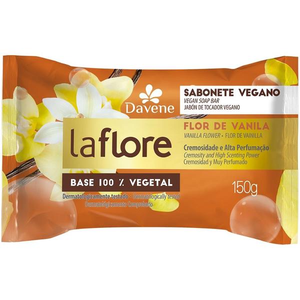 Imagem de 24UN Sabonete Vegetal La Flore Flor de Vanila 150g Davene