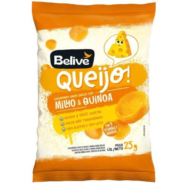 Imagem de 24x Salgadinho Belive Queijo Milho E Quinoa Sem Glúten 25g