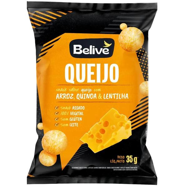 Imagem de 24x Snack De Arroz Sabor Queijo 35g Sem Glúten Belive