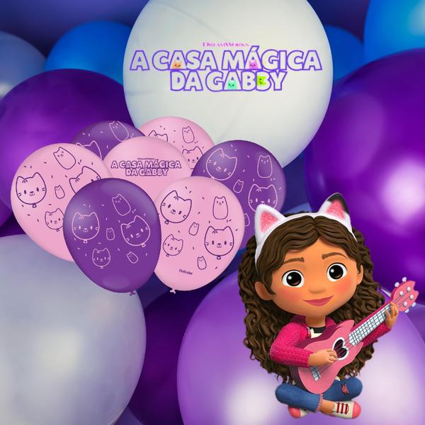 Imagem de 25 Balão Bexiga A casa da Gabby Decoração Festa Infantil