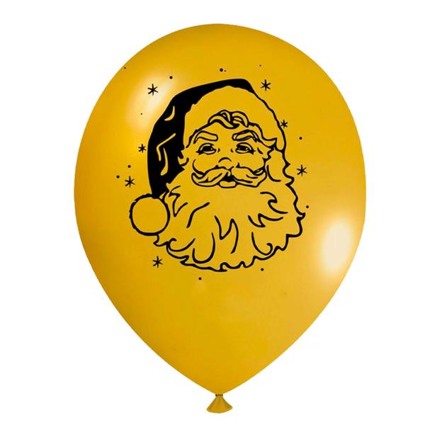 Imagem de 25 Balão Bexigas n9 decoração Natal Festa Dourado e preto