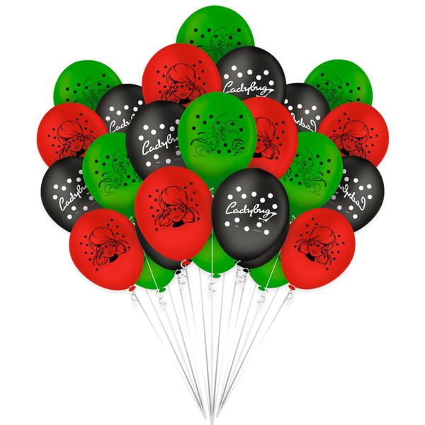 25 Balões Bexigas Ladybug decoração festas aniveráio - Regina Festas Imagem de 25 Balões Bexigas Ladybug decoração festas aniveráio