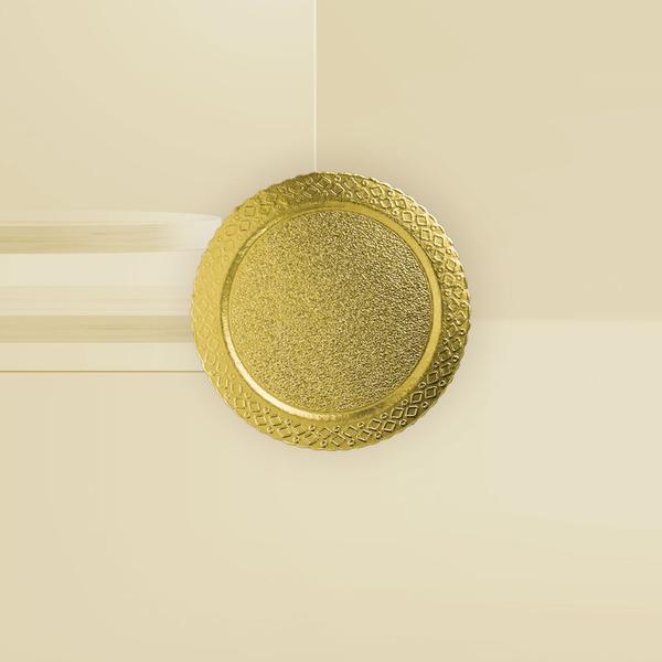 Imagem de 25 Base Suporte Cake Board Premium Circular Dourado 38cm