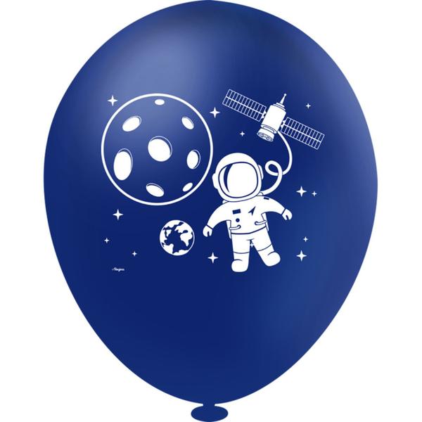 Imagem de 25 Bexigas Balão Festa Astronauta 9 Polegadas