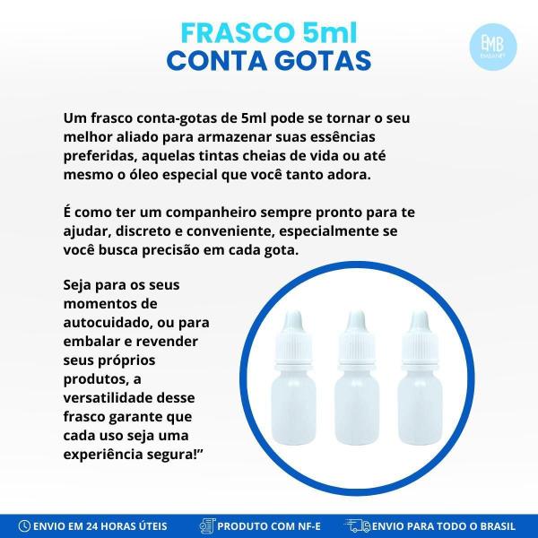 Imagem de 25 Frasquinhos Conta Gotas Plastico Gotejado Tampa Lacre 5Ml