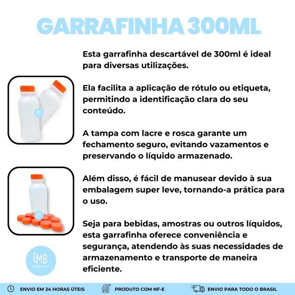 Imagem de 25 Garrafinhas Para Vitamina Ideal Para Delivery Com 300ml