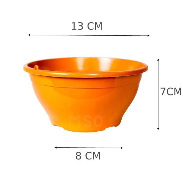 Imagem de 25 Mini Vasos plástico para plantas Cuia 13 volume 500 Ml Coloridas com hastes alça para pendurar para cactos e suculentas