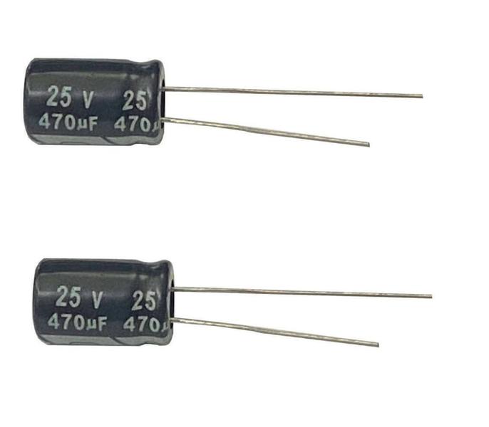 Imagem de 25 pçs - capacitor eletrolitico 470uf x 25v - 470x25v