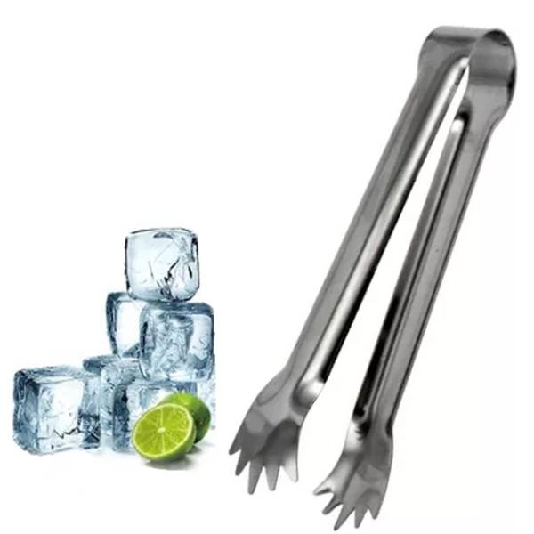 Imagem de 25 Pegadores Inox para Frios Gelo 18cm Universal Bar Restaurante Hotel Buffet