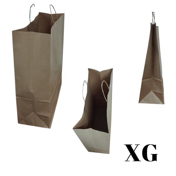 Imagem de 25 sacola kraft lisa xg bolsa delivery 