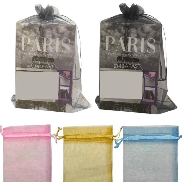 25 Sacos de Organza 20x30cm Cores Saquinho Tule Tecido Voil Embalagem Grande Lembrancinha Festa - EmbaFast Distribuidora Imagem de 25 Sacos de Organza 20x30cm Cores Saquinho Tule Tecido Voil Embalagem Grande Lembrancinha Festa
