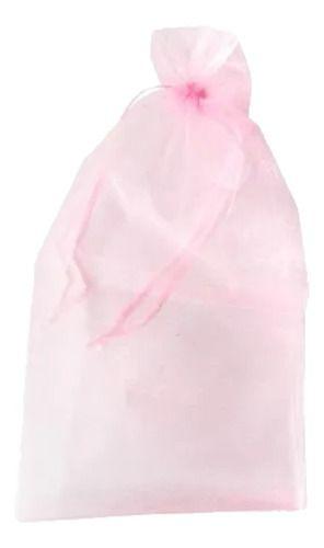 Imagem de 25 Saquinhos de Organza Rosa para Chinelo 20 X 35 cm