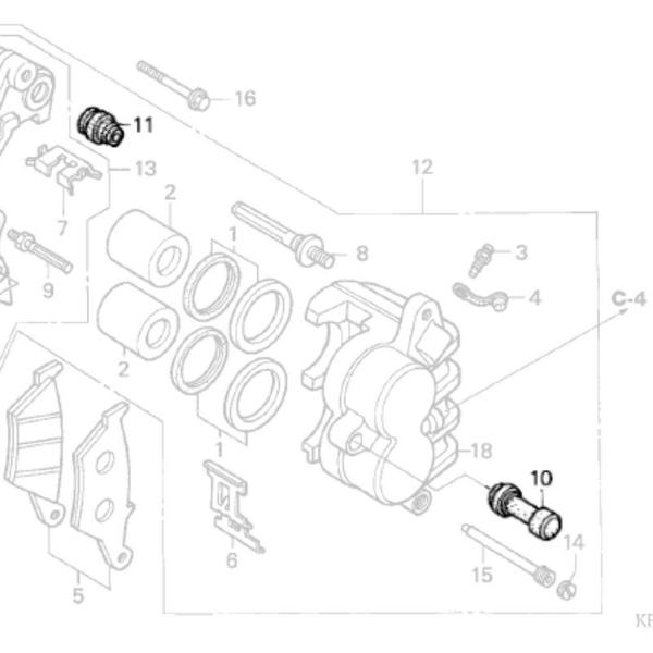 Imagem de 25 X Reparo Borracha Caliper Pinça Folga Freio Riva 150