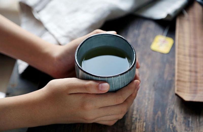 Imagem de 250ml de água cerâmica caneca japonesa estilo café copo de mesa Vovó Vintage Xícara de Chá Água De água Camellia Teacup Xícaras