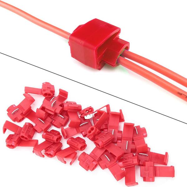 Imagem de 250un Conector Derivação Emenda Fios Vermelho 0,5 A 1,5mm