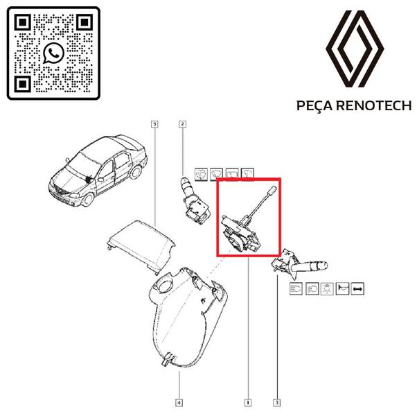 Imagem de 255670657r - cinta rotativo air bag - sandero 2008 a 2013/duster/oroch/symbol