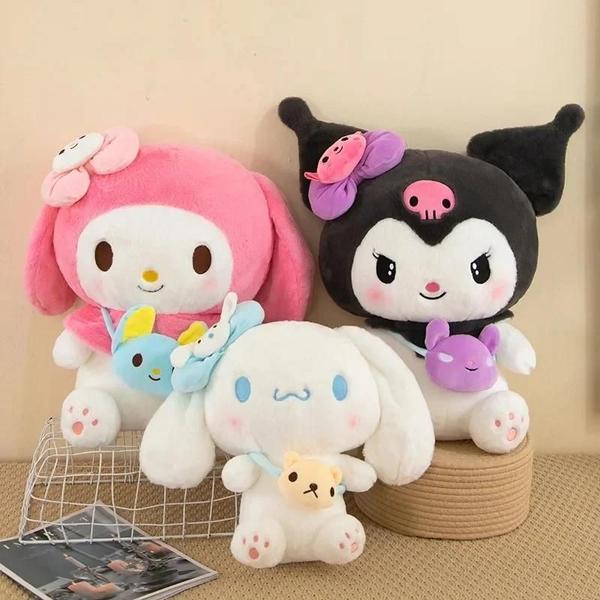 Imagem de 25cm Sanrio Kuromi Minha Melodia Cinnamoroll Boneca De Pelúcia Macio Travesseiro Anime Figura