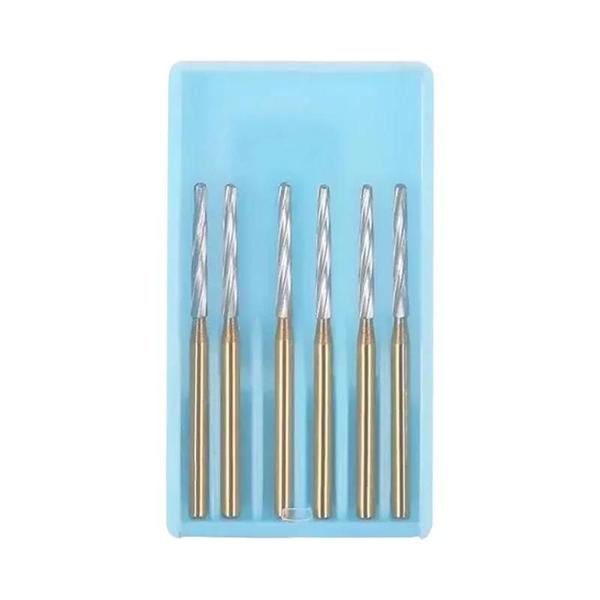 Imagem de 25mm 28mm Dental Carboneto De Tungstênio Burs 6 Pçs Caixa Endo-z Polimento Cirúrgico Cortadores De