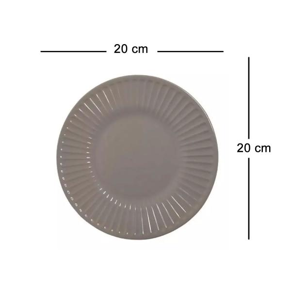 Imagem de 25un Prato sobremesa petiscos melamine plissé salgado 20cm