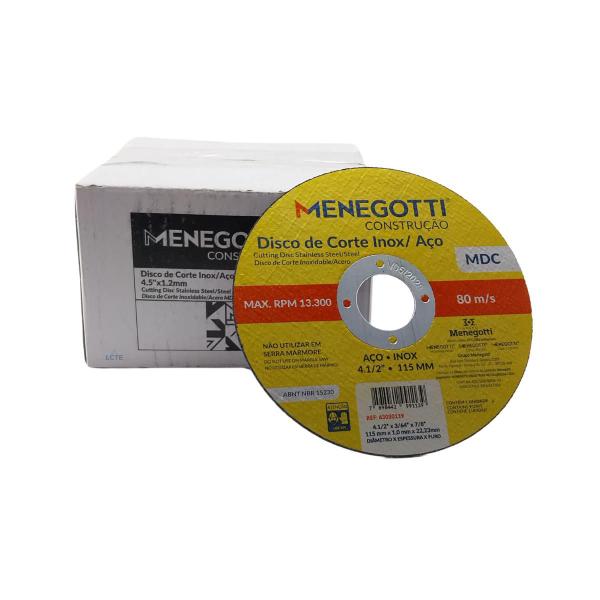 Imagem de 25x de Discos De Corte Fino Menegotti Inox 4.5"x1.2mm 115mm