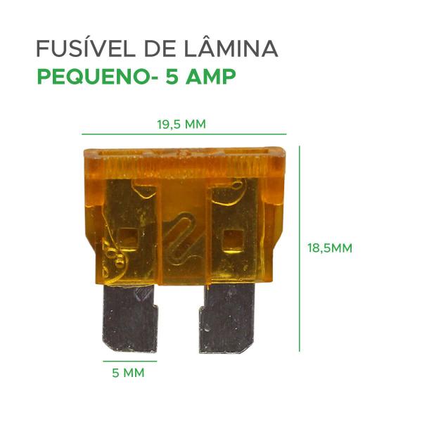 Imagem de 25x Fusível Automotivo Lâmina Pequeno 5 Amp Laranja - Green