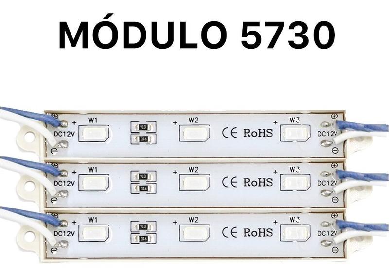 Imagem de 25x Módulo 5050 Smd 3 Led Ip65 Prova D'agua 12volts