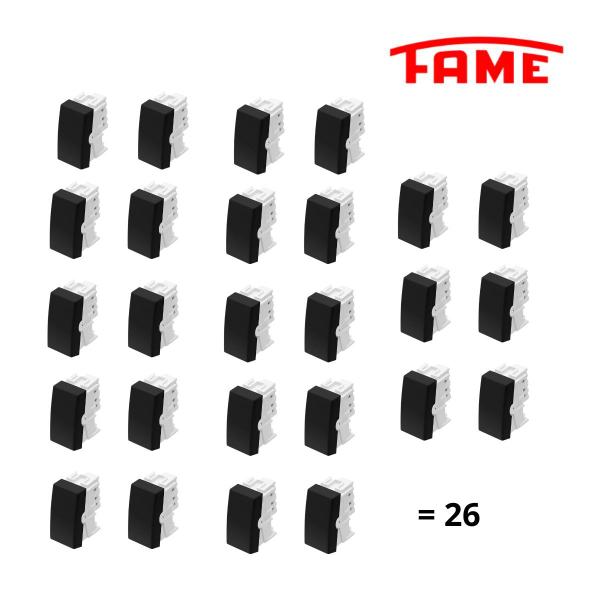 26 Módulos Interruptore Paralelo Preto 16A/250V Habitat - Fame Imagem de 26 Módulos Interruptore Paralelo Preto 16A/250V Habitat - Fame
