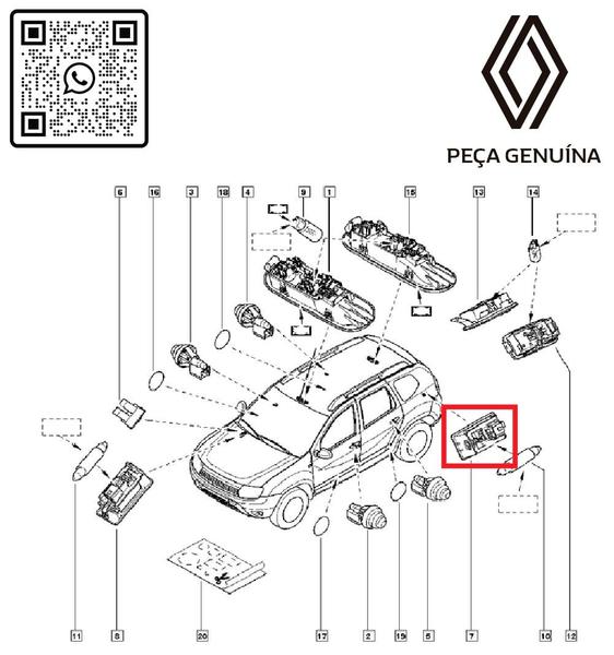 Imagem de 265108990e - lanterna luz de placa - duster