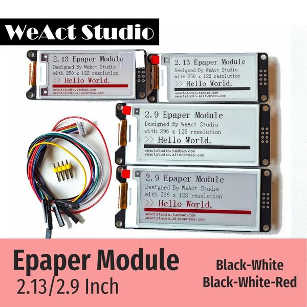 Imagem de 2,9 Polegadas 2,13 Polegadas WeAct Epaper Module E-Ink Tela SPI Preto-Branco Vermelho