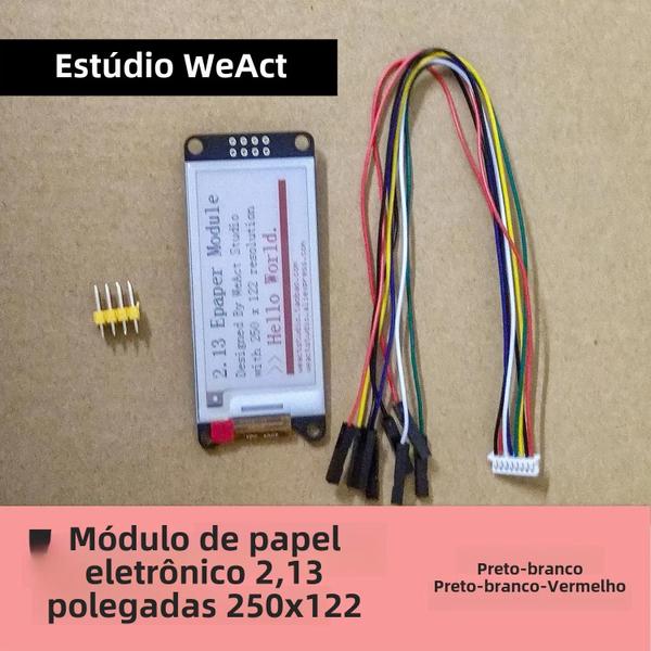 Imagem de 2,9 Polegadas 2,13 Polegadas WeAct Epaper Module E-Ink Tela SPI Preto-Branco Vermelho