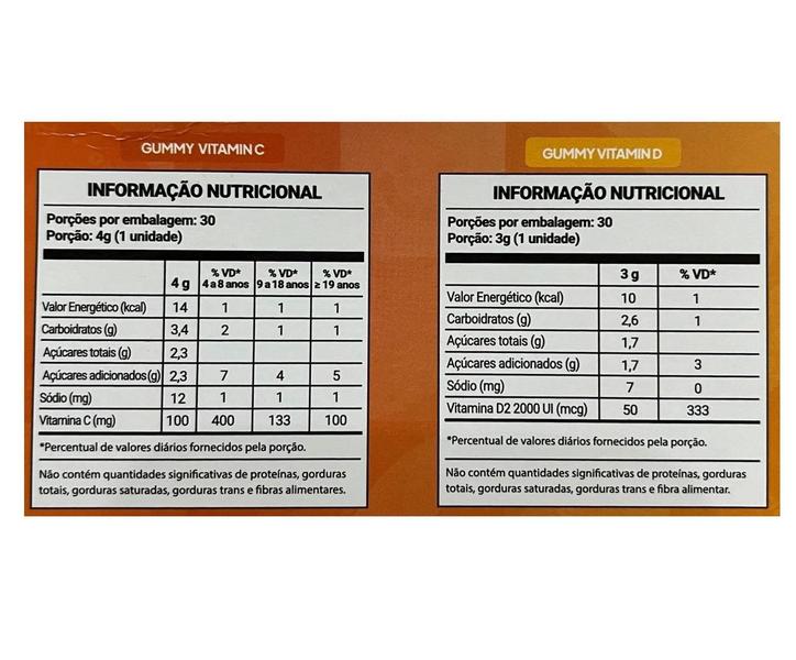 Imagem de 2Cx Gummy Hair Vitamin C + Vitamin D C/ 2 Potes De 30 Gomas