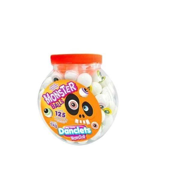 Imagem de 2Kg Big Chicle Danclets Ball Pote C/125 Bolão Chiclete Festa