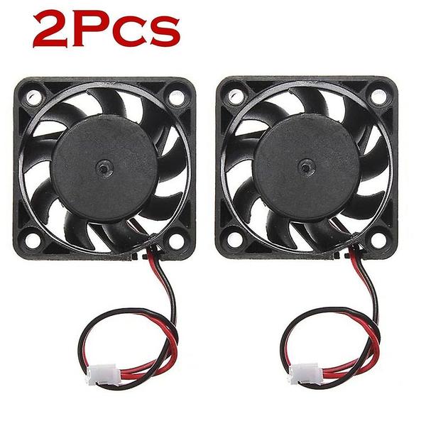 Imagem de 2pcs 5v mini ventilador de computador de resfriamento - pequeno 40mm x 10mm dc sem escova de 2 pinos