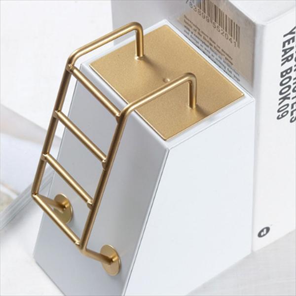 Imagem de 2PCS Creative Metal Bookends, Trapezoidal Doméstico