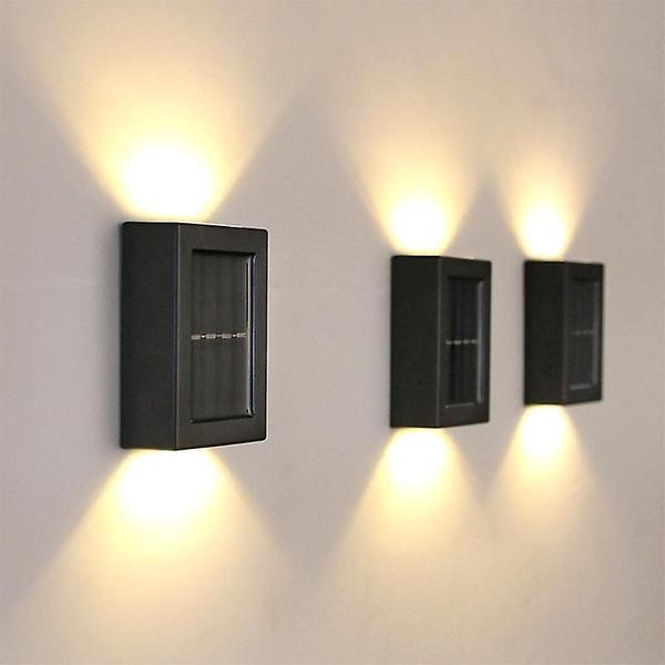 Imagem de 2Pcs/lote Luzes solares led para a luz solar à prova d'água inteligente ao ar livre para decoração de jardim Luzes de rua sem fio (luz colorida)