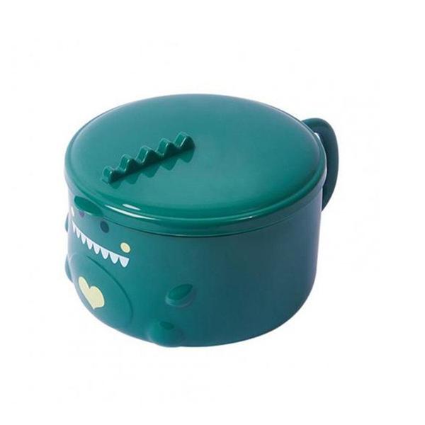 2Pcs Tigela de macarrão instantâneo com tampa de grande capacidade dinossauro padrão de grau de alimento tigela de cereal de grau para dormitório - HTTN Imagem de 2Pcs Tigela de macarrão instantâneo com tampa de grande capacidade dinossauro padrão de grau de alimento tigela de cereal de grau para dormitório
