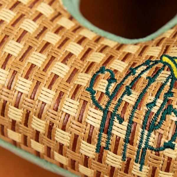 2pcs Verão Gelo Rattan Mat Nap Pillow, Deite No Travesseiro - Wokex Imagem de 2pcs Verão Gelo Rattan Mat Nap Pillow, Deite No Travesseiro