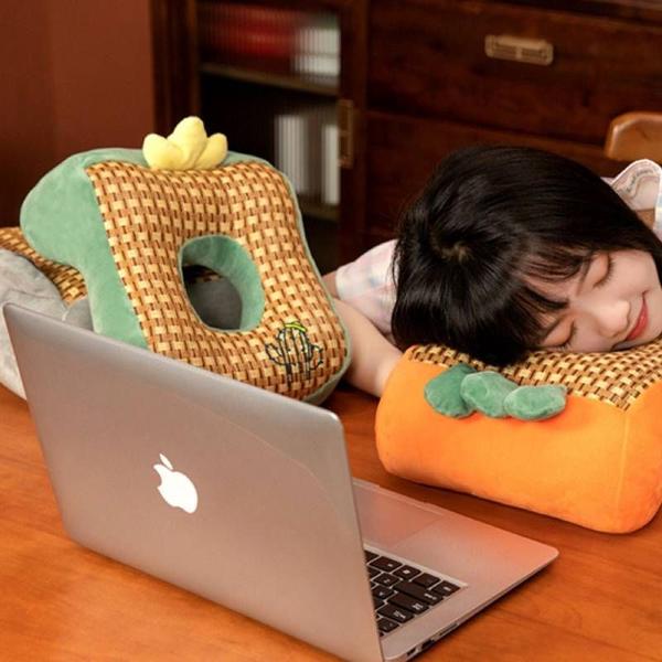 2pcs Verão Gelo Rattan Mat Nap Pillow, Deite No Travesseiro - Wokex Imagem de 2pcs Verão Gelo Rattan Mat Nap Pillow, Deite No Travesseiro