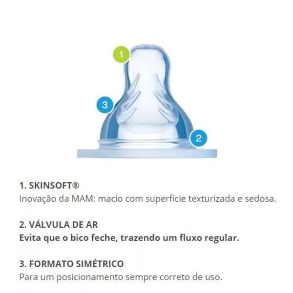 2un Bico Mamadeira Nº 2 Ortodôntico Fluxo Médio 2+ Meses - Mam Imagem de 2un Bico Mamadeira Nº 2 Ortodôntico Fluxo Médio 2+ Meses - Mam