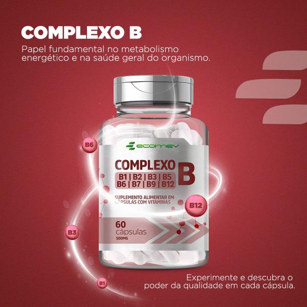 Imagem de 2Un Complexo B Com Vitaminas Forma Ativa 500mg 120Cáps Ecomev