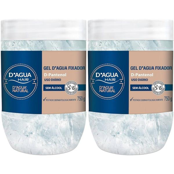 Imagem de 2UN Gel D'agua Fixador Para Uso Diário 750G D'agua Natural