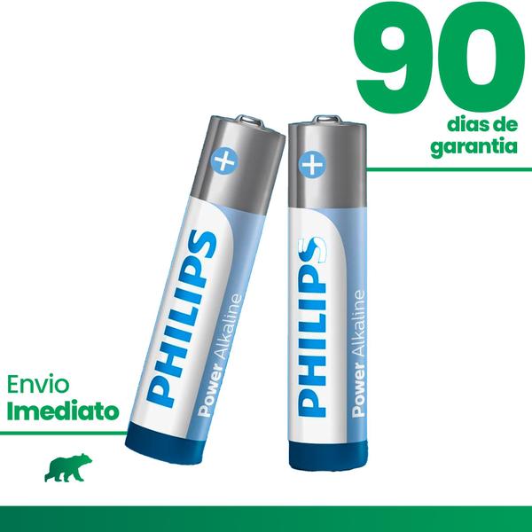 Imagem de 2un Pilha Palito Alcalina Aa 1.5v Durável Philips Oferta